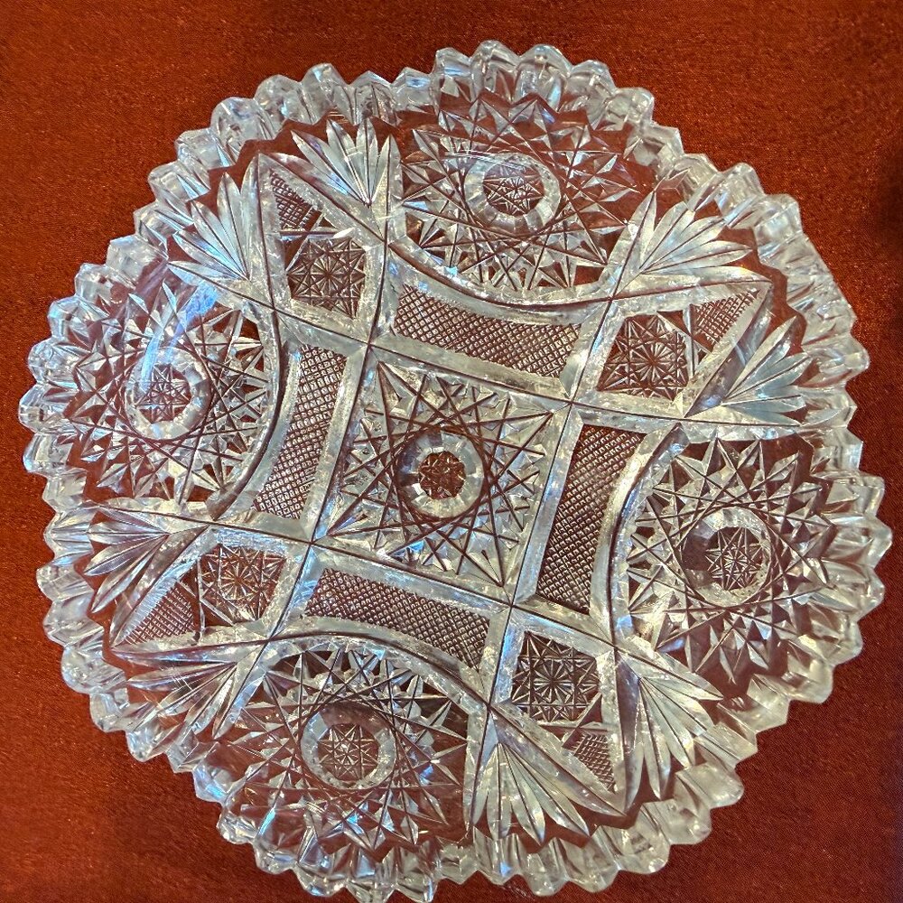 Vintage Crystal Decorative Candy Bowl